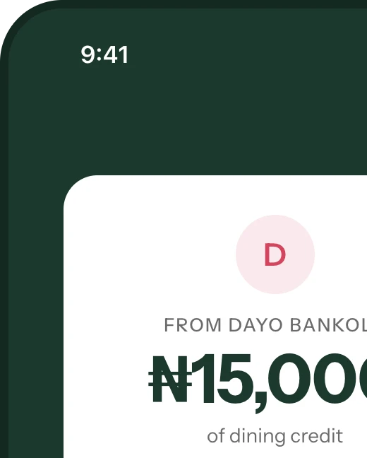 A gift of dining credit, ready to claim